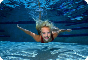 Girl by the pool